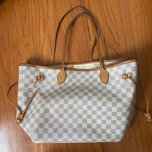 Louis Vuitton DamierAzurNeverfull MM *needs repair